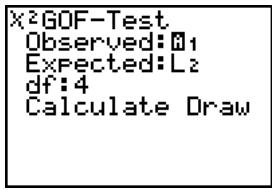 TEXAS INSTRUMENTS TI-84 PLUS - ^2 GOF-Test - 1