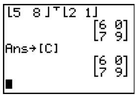 TEXAS INSTRUMENTS TI-84 PLUS - Premiers contacts : Utilisation du menu de raccourcis MTRX - 6