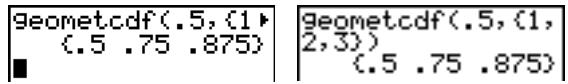 TEXAS INSTRUMENTS TI-84 PLUS - geometcdf( - 1