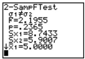 TEXAS INSTRUMENTS TI-84 PLUS - 2-SampFTest - 5