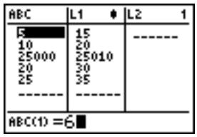 TEXAS INSTRUMENTS TI-84 PLUS - Utilisation de l'éditeur de listes statistiques lorsque des listes générées par des formules sont affichées - 1