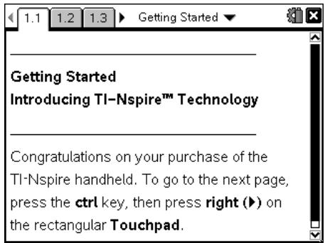TEXAS INSTRUMENTS TI-NSPIRE CAS - Ouverture du classeur Premiers contacts - 2