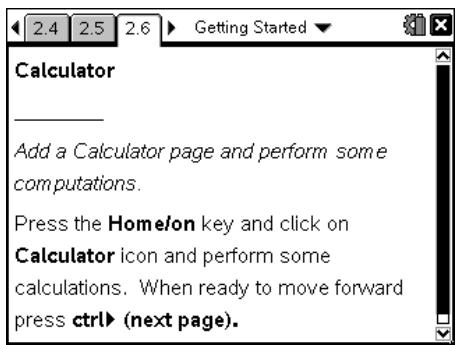 TEXAS INSTRUMENTS TI-NSPIRE CAS - Ajout d'une page Calculs - 1