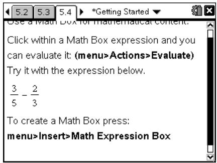 TEXAS INSTRUMENTS TI-NSPIRE CAS - Utilisation de pages Éditeur mathématique - 2