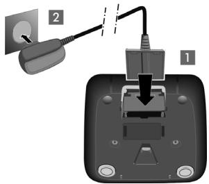 GIGASET AL320A - Raccordement du chargeur (s'il est fourni) - 1