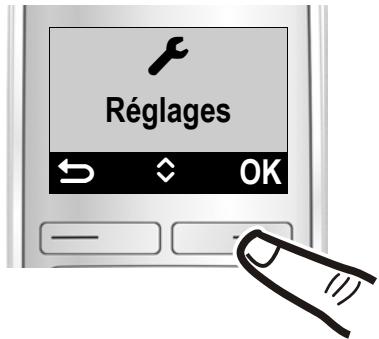 Réglages ← ◇ OK