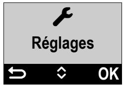 Réglages ← ◇ OK
