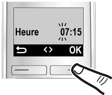 Heure 07:15 ← < > OK