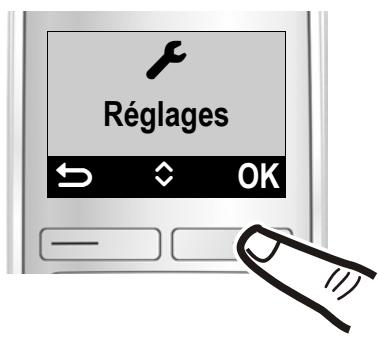 Réglages ← → ◇ OK