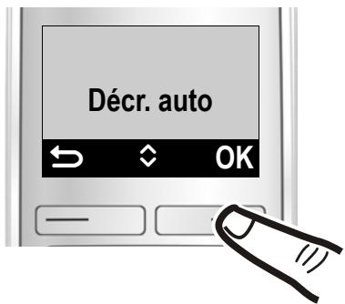 Décr. auto ← ↑ OK