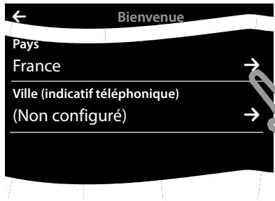 GIGASET SL910,  SL910A,  SL910H - Réglage de la base et du combiné – Assistant de configuration - 8
