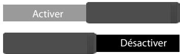 GIGASET SL910,  SL910A,  SL910H - Barre de sélection: activation/désactivation d'une fonction - 2