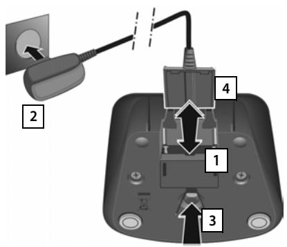 GIGASET SL910,  SL910A,  SL910H - Raccordement du chargeur - 1