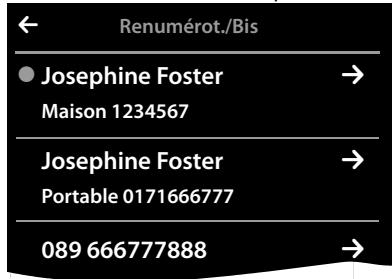 GIGASET SL910A - Numérotation à partir de la liste des numéros bis - 1