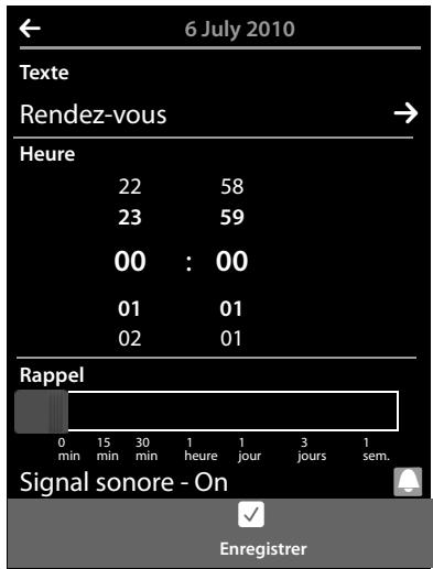 GIGASET SL910A - Enregistrement d'un rendez-vous dans le calendrier - 1