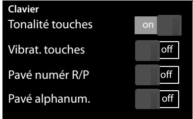 GIGASET SL910A - Réglage individuel du clavier/champ de numérotation - 1