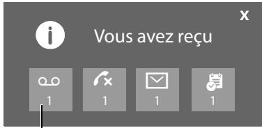 GIGASET SL910A - Fenêtre pop-up des messages - 1