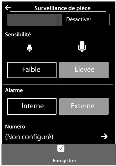 GIGASET SL910A - Activation/désactivation de la surveillance de pièce - 1