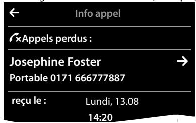GIGASET SL910A - Numérotation à partir d'une liste d'appels - 2