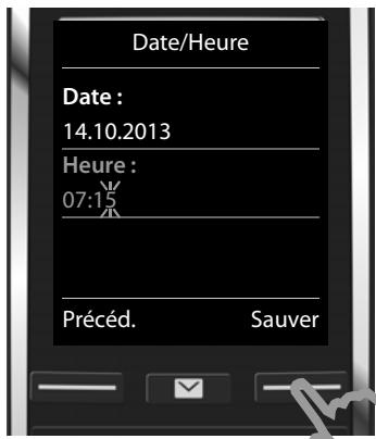 GIGASET C530 - Réglage de la date et de l'heure - 6