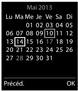 GIGASET C530 - Enregistrement d'un rendez-vous dans le calendrier - 1