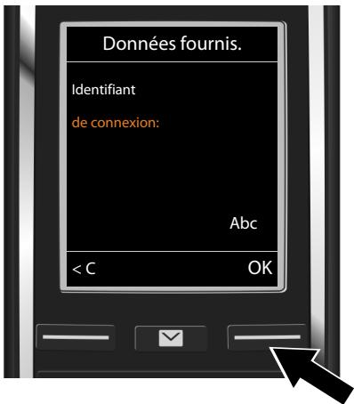 GIGASET C530 IP - Saisie des données utilisateur de votre compte VoIP - 1