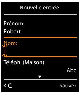 GIGASET C530 IP - Recherche d'une entrée du répertoire, navigation dans le répertoire - 1