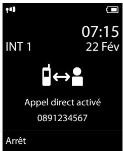 GIGASET C530 IP - Quitter le mode d'appel direct : - 1