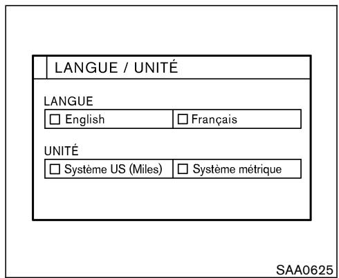 NISSAN 350Z 2005 - Durée d'affichage des régliages : - 1