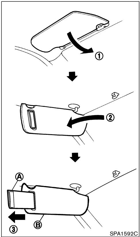 NISSAN 350Z 2005 - EXTENSION DU PARE-SOLEIL (si le vehicule en est équipé) - 1