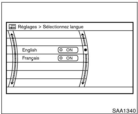 NISSAN 350Z 2006 - Réglages de langue/unité - 1