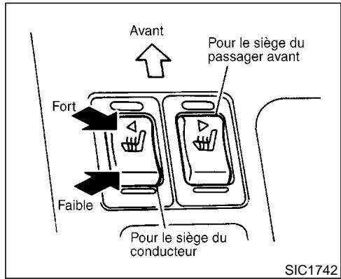 NISSAN MAXIMA 2002 - SIÉGE CHAUFFANT (si le vehicule en est équipé) - 1