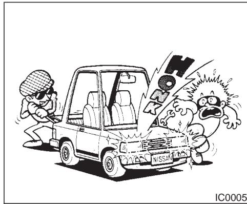 NISSAN MAXIMA 2002 - Avertissement d'usure des plaquettes de frein - 1