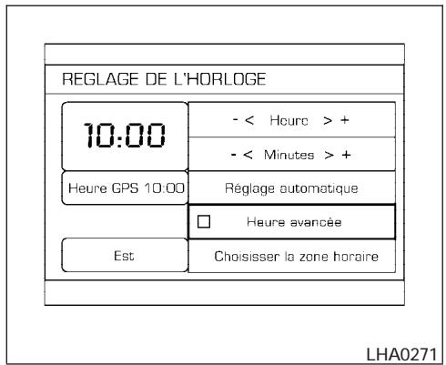 NISSAN MAXIMA 2005 - Réglage de l'heure : - 1