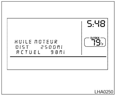 NISSAN MAXIMA 2005 - UTILISATION DE LA TOUCHE « E/M » (mesure anglaise/métrique) - 1