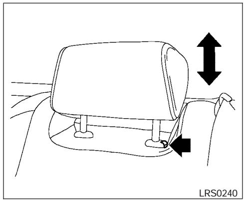 NISSAN MAXIMA 2005 - RéGLAGE DE L'APPUIE-TÊTE - 1