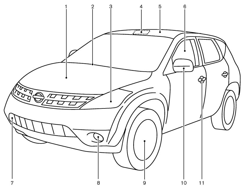 NISSAN MURANO 2004 - AVANT EXTÉRIEUR - 1