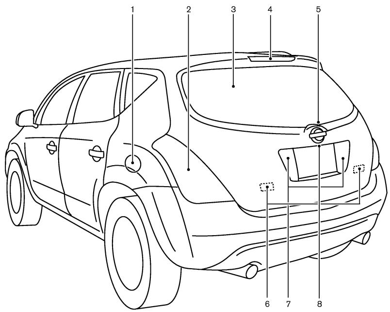 NISSAN MURANO 2004 - ARRIÈRE EXTÉRIEUR - 1