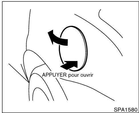 NISSAN MURANO 2004 - TRAPPE DU RÉSERVOIR DE CARBURANT - 1