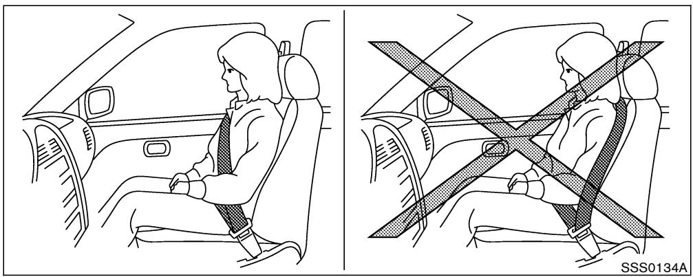 NISSAN MURANO 2006 - PRÉCAUTIONS À PRENDRE AVEC LES CEINTURES DE SÉCURITÉ - 2
