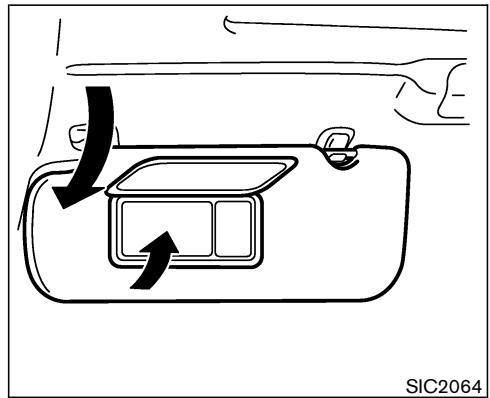 NISSAN MURANO 2006 - ÉCLAIRAGE DU MIROIR DE COURTOISIE (si le véhicule en est équipé) - 1