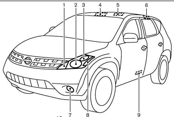 NISSAN MURANO 2006 - AMPOULES - 1