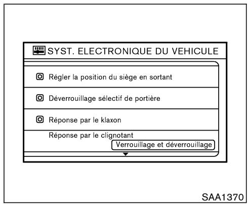 NISSAN MURANO 2006 - Réglage de l'affichage des commandes audio ou HVAC : - 1
