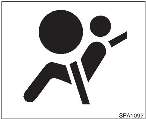 NISSAN MURANO 2006 - ÉTIQUETTES D'AVERTISSEMENT DES COUSSINS GONFLABLES D'APPOINT - 1