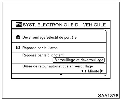NISSAN MURANO 2006 - Réglage de l'affichage des commandes audio ou HVAC : - 1