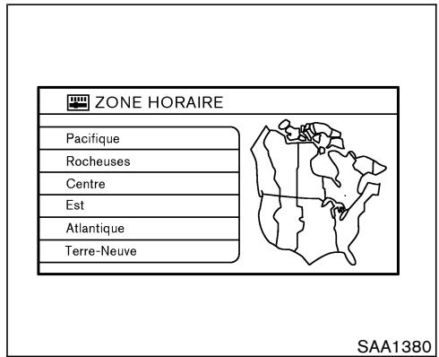 NISSAN MURANO 2007 - Réglage de l'heure sur le GPS - 1