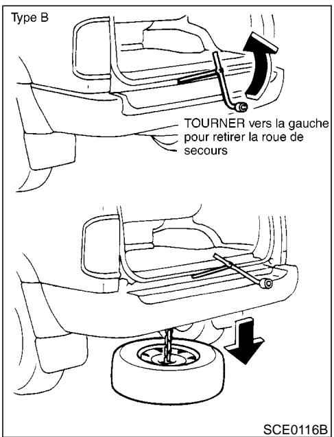 NISSAN PATHFINDER 2002 - Roue de secours et outils - 2