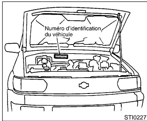 NISSAN PATHFINDER 2002 - PLAQUE DU NUMERO D'IDENTIFICATION DU VEHICULE (NIV) - 1