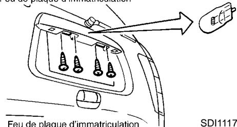 NISSAN PATHFINDER 2002 - Méthode du remplacement des ampôules - 6