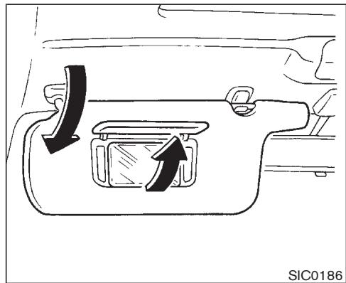 NISSAN PATHFINDER 2004 - ÉCLAIRAGE DU MIROIR DE COURTOISIE (si le véhicule en est équipé) - 1